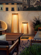 Rattan Minimal Post Light