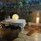 Rattan Minimal Post Light