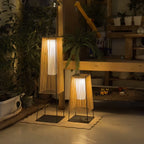 Rattan Minimal Post Light
