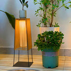 Rattan Minimal Post Light