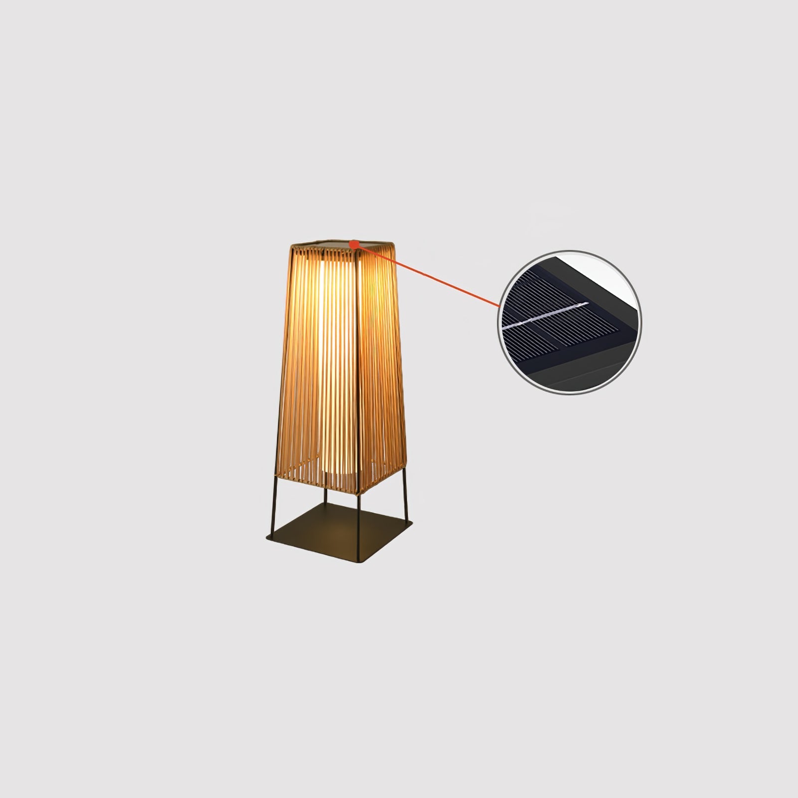 Rattan Minimal Post Light