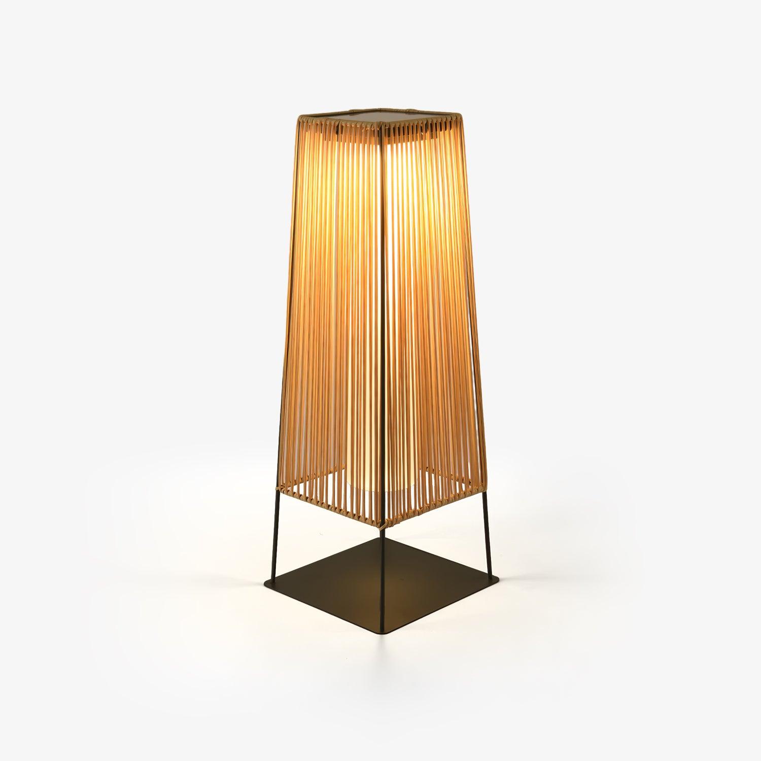 Rattan Minimal Post Light