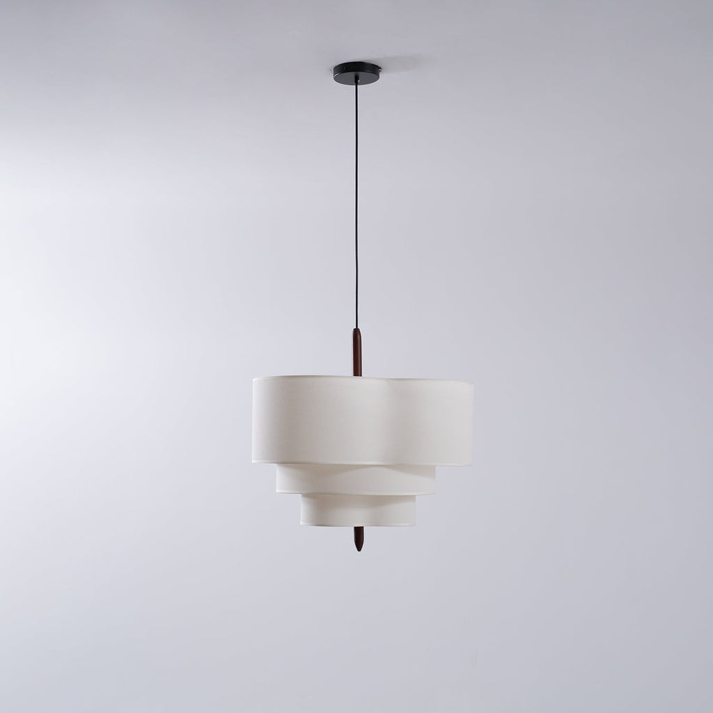 Raphia Layered Fabric Pendant Light