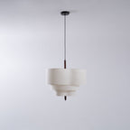 Raphia Layered Fabric Pendant Light