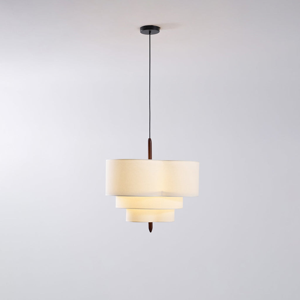 Raphia Layered Fabric Pendant Light