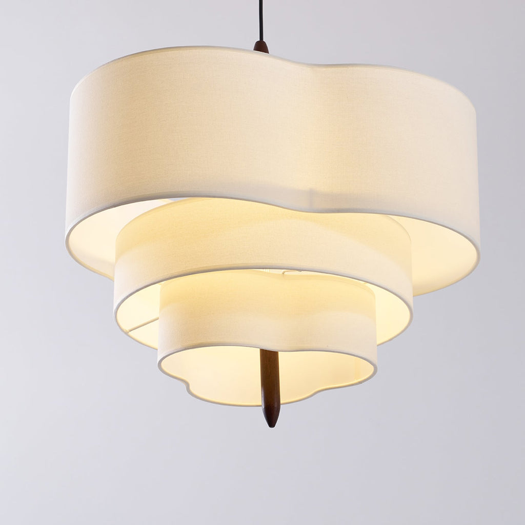 Raphia Layered Fabric Pendant Light