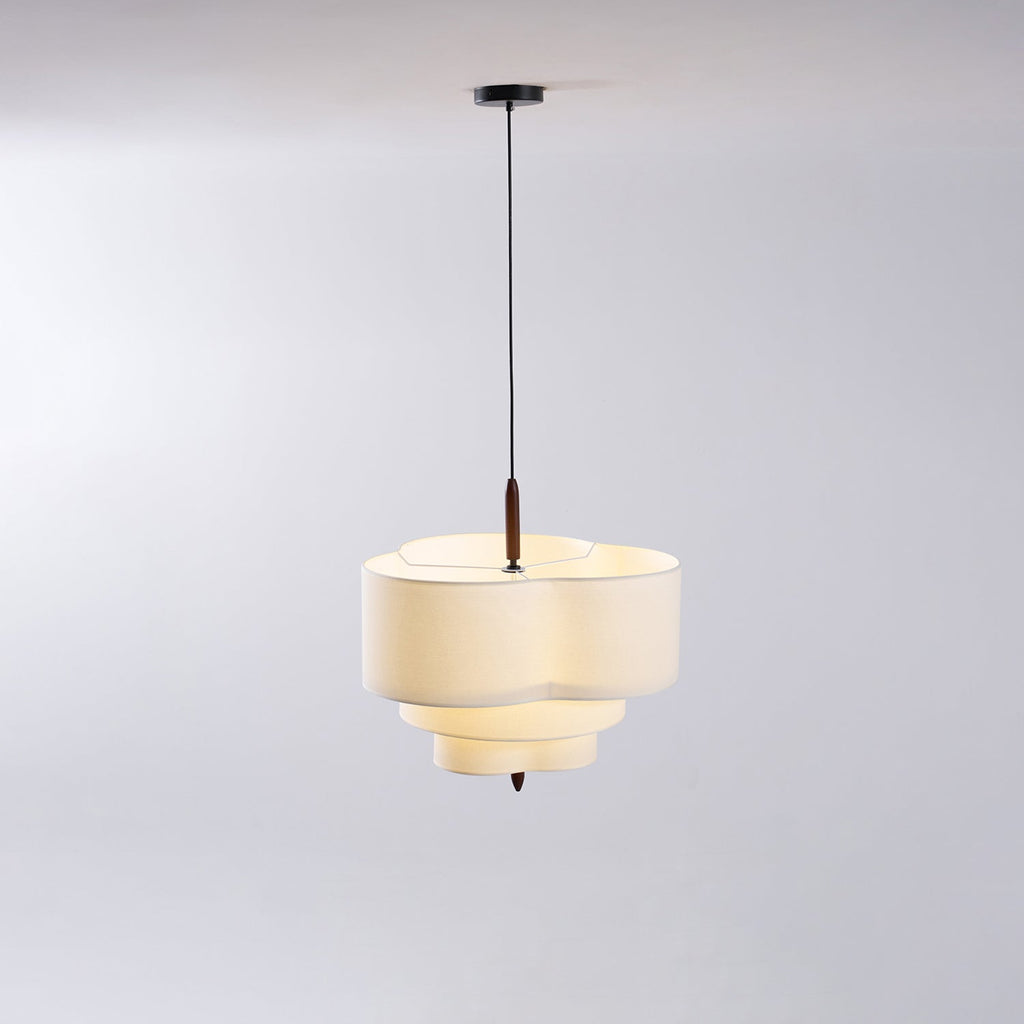 Raphia Layered Fabric Pendant Light
