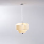Raphia Layered Fabric Pendant Light