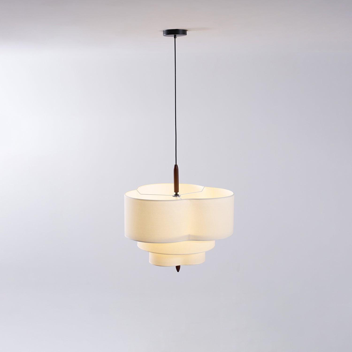 Raphia Layered Fabric Pendant Light