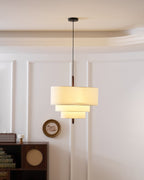 Raphia Layered Fabric Pendant Light