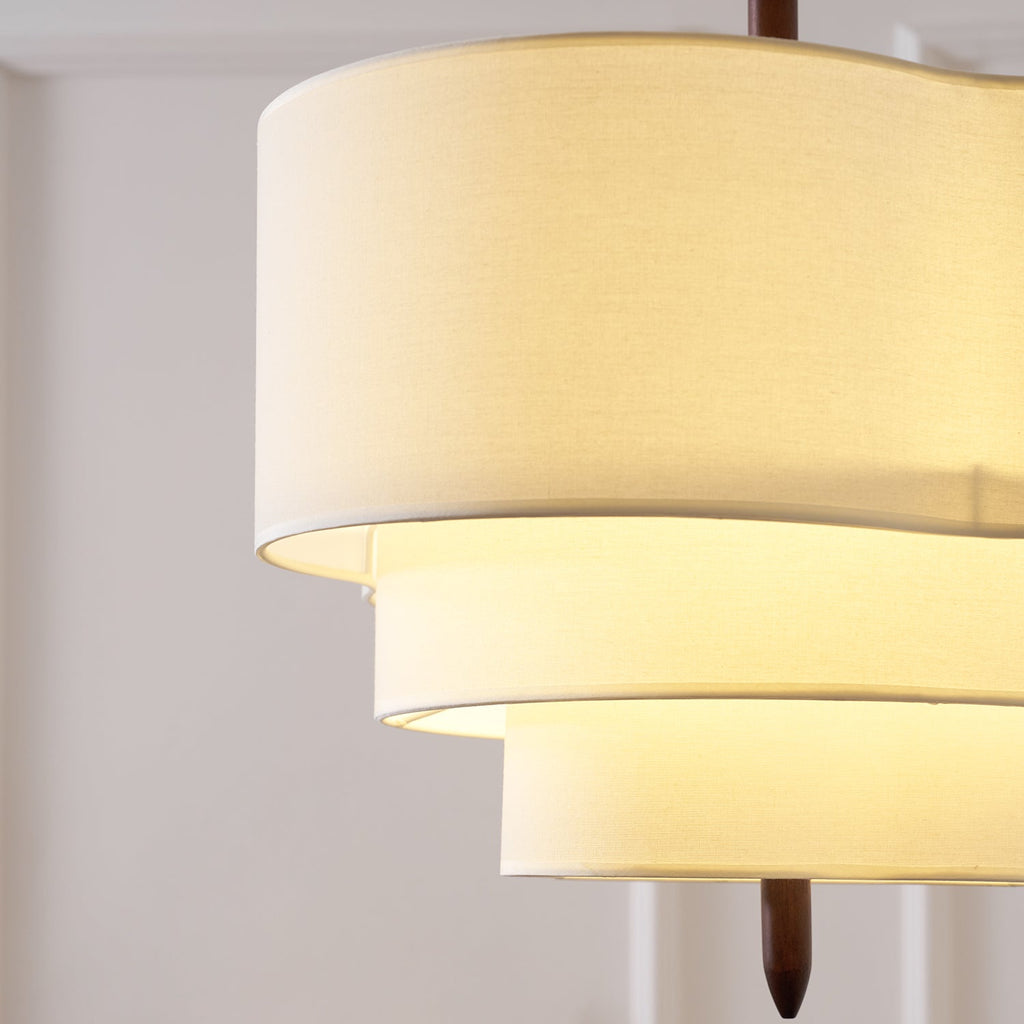 Raphia Layered Fabric Pendant Light