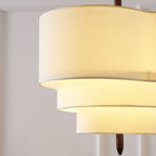 Raphia Layered Fabric Pendant Light