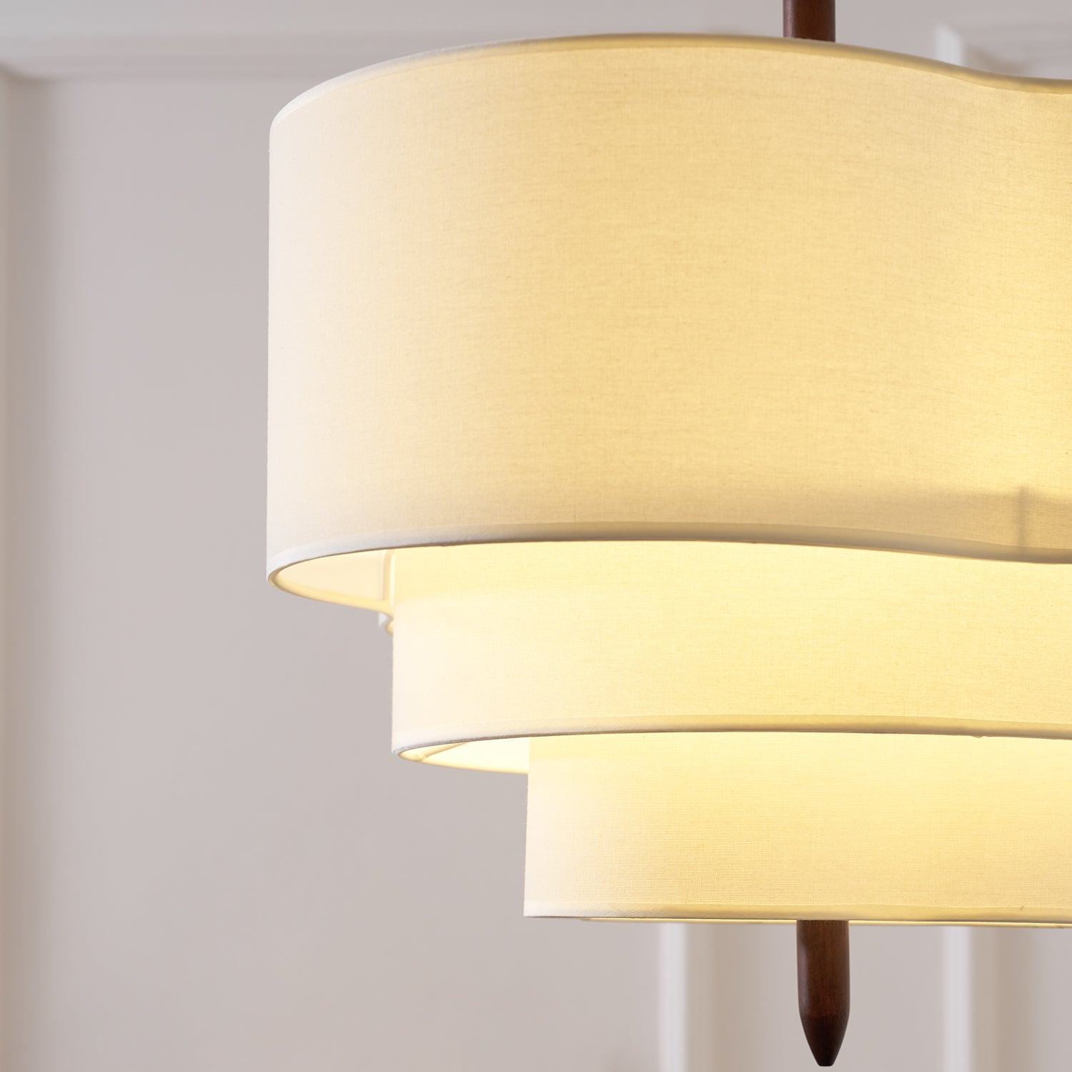 Raphia Layered Fabric Pendant Light