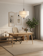 Raphia Layered Fabric Pendant Light
