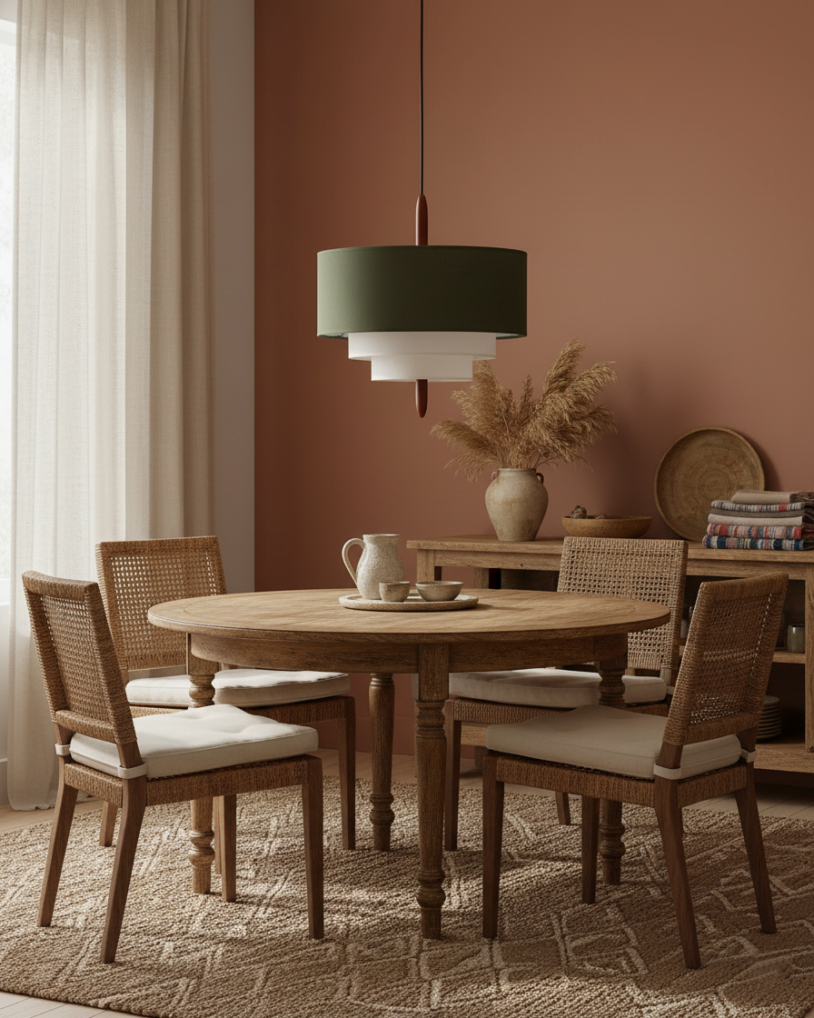 Raphia Layered Fabric Pendant Light