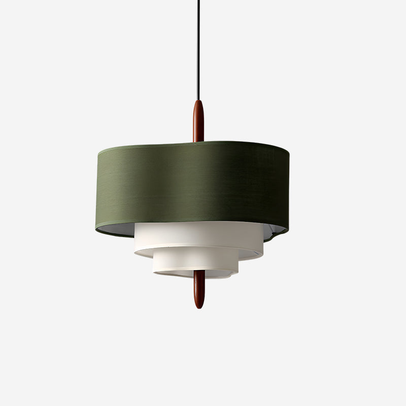 Raphia Layered Fabric Pendant Light