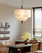 Raphia Layered Fabric Pendant Light
