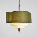 Raphia Layered Fabric Pendant Light