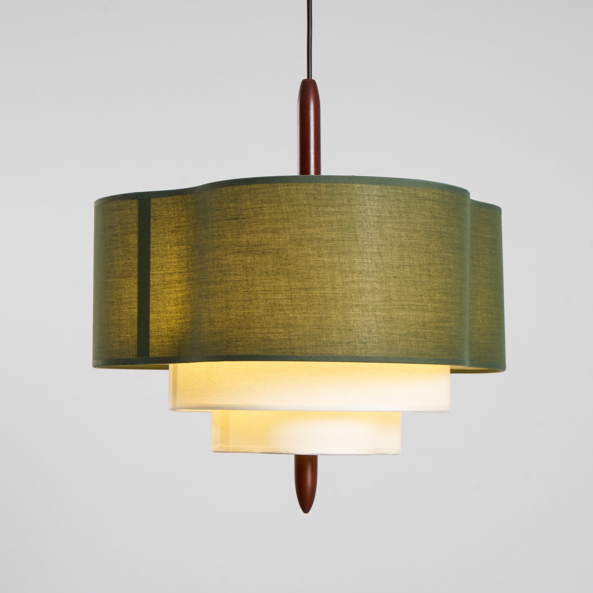 Raphia Layered Fabric Pendant Light