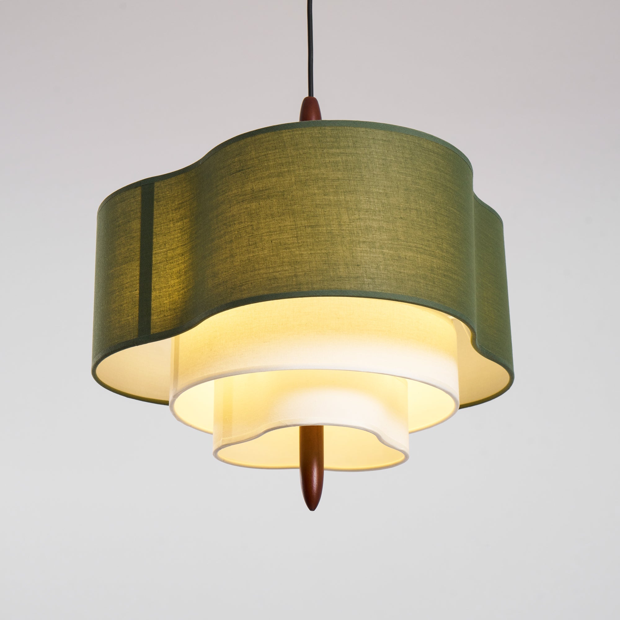 Raphia Layered Fabric Pendant Light