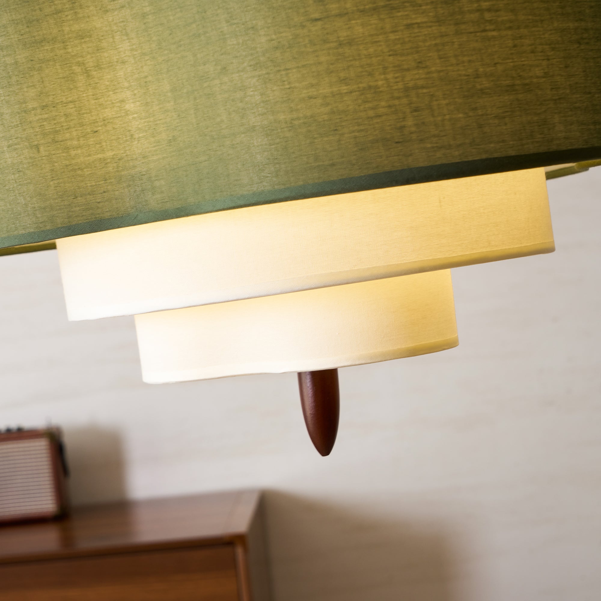 Raphia Layered Fabric Pendant Light