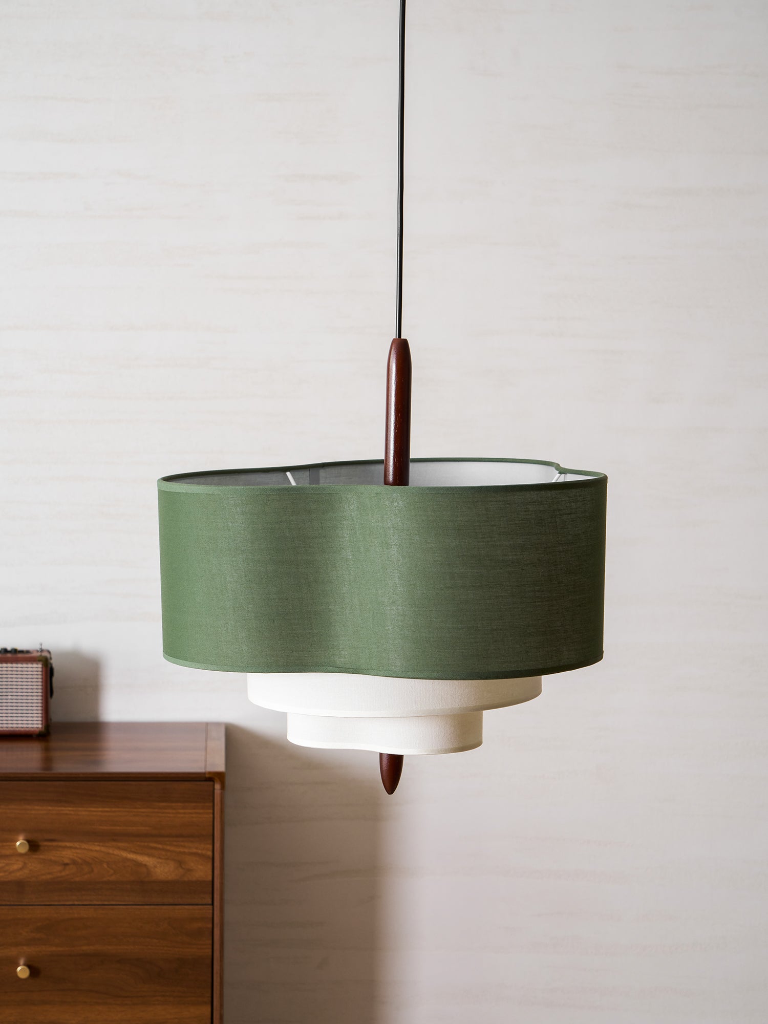 Raphia Layered Fabric Pendant Light