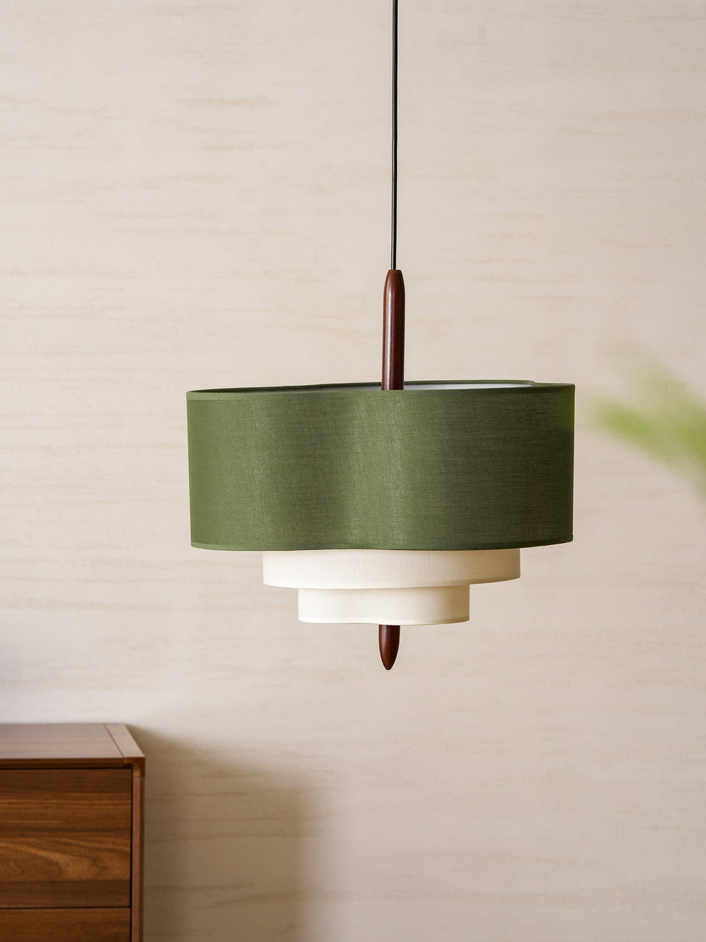 Raphia Layered Fabric Pendant Light