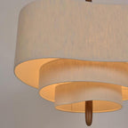 Raphia Layered Fabric Pendant Light