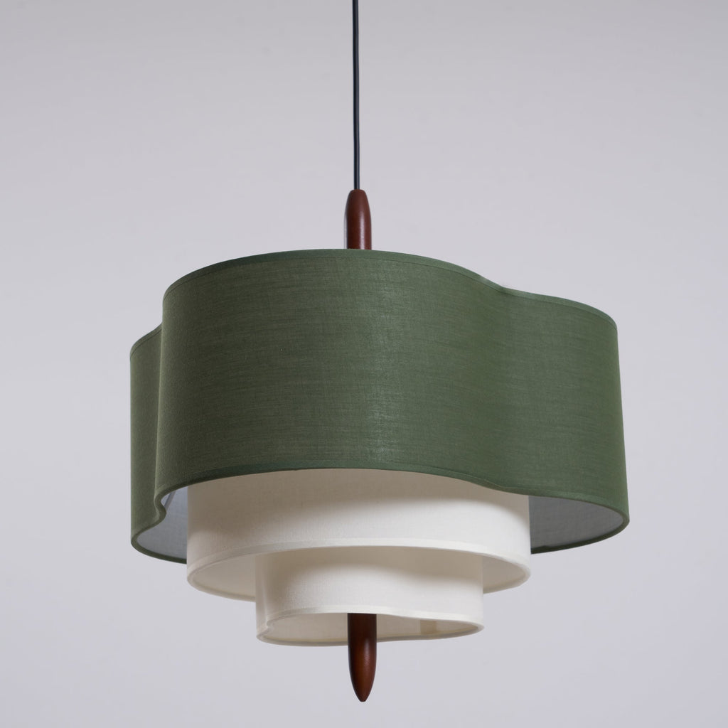 Raphia Layered Fabric Pendant Light