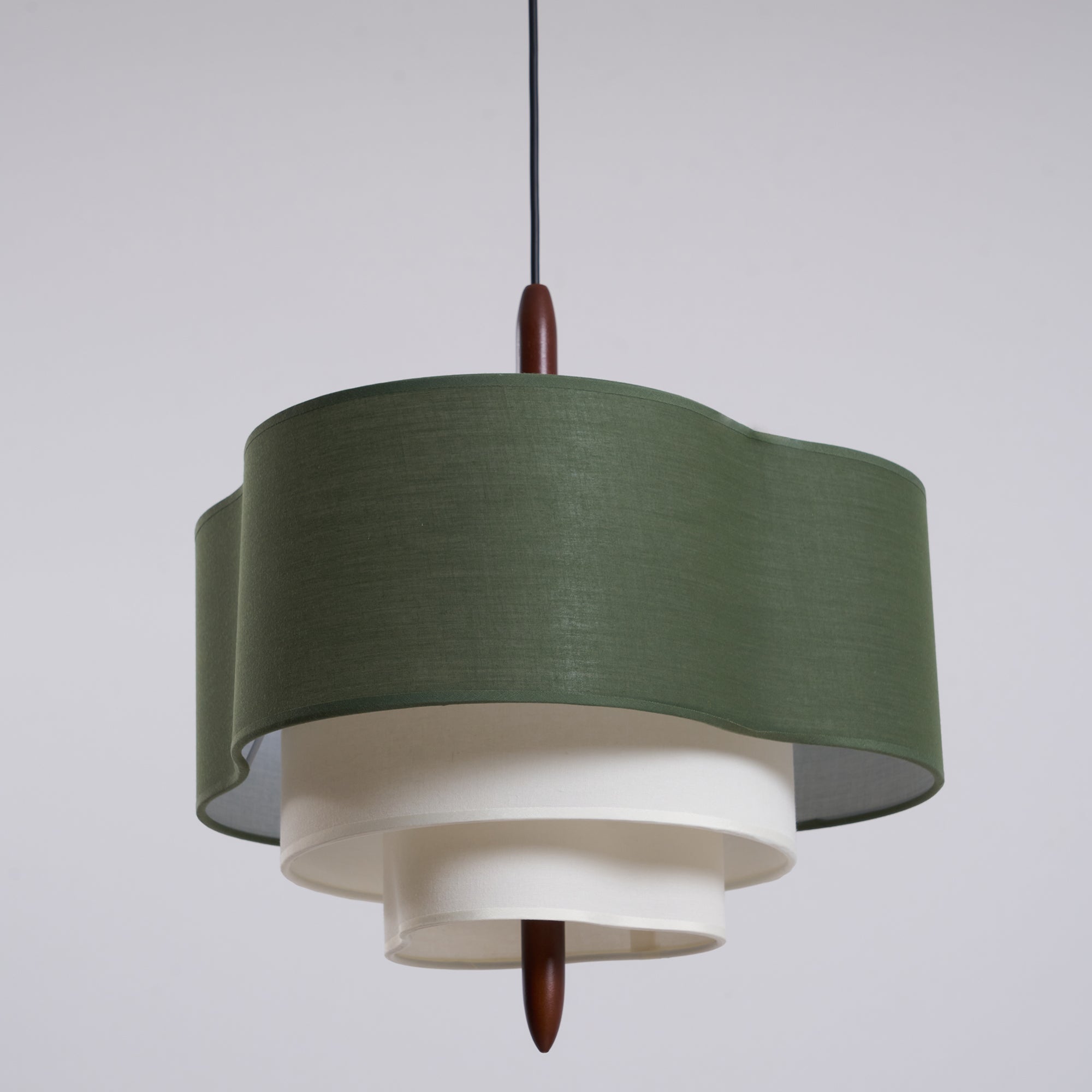Raphia Layered Fabric Pendant Light