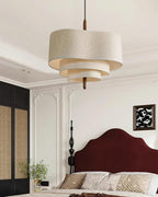 Raphia Layered Fabric Pendant Light