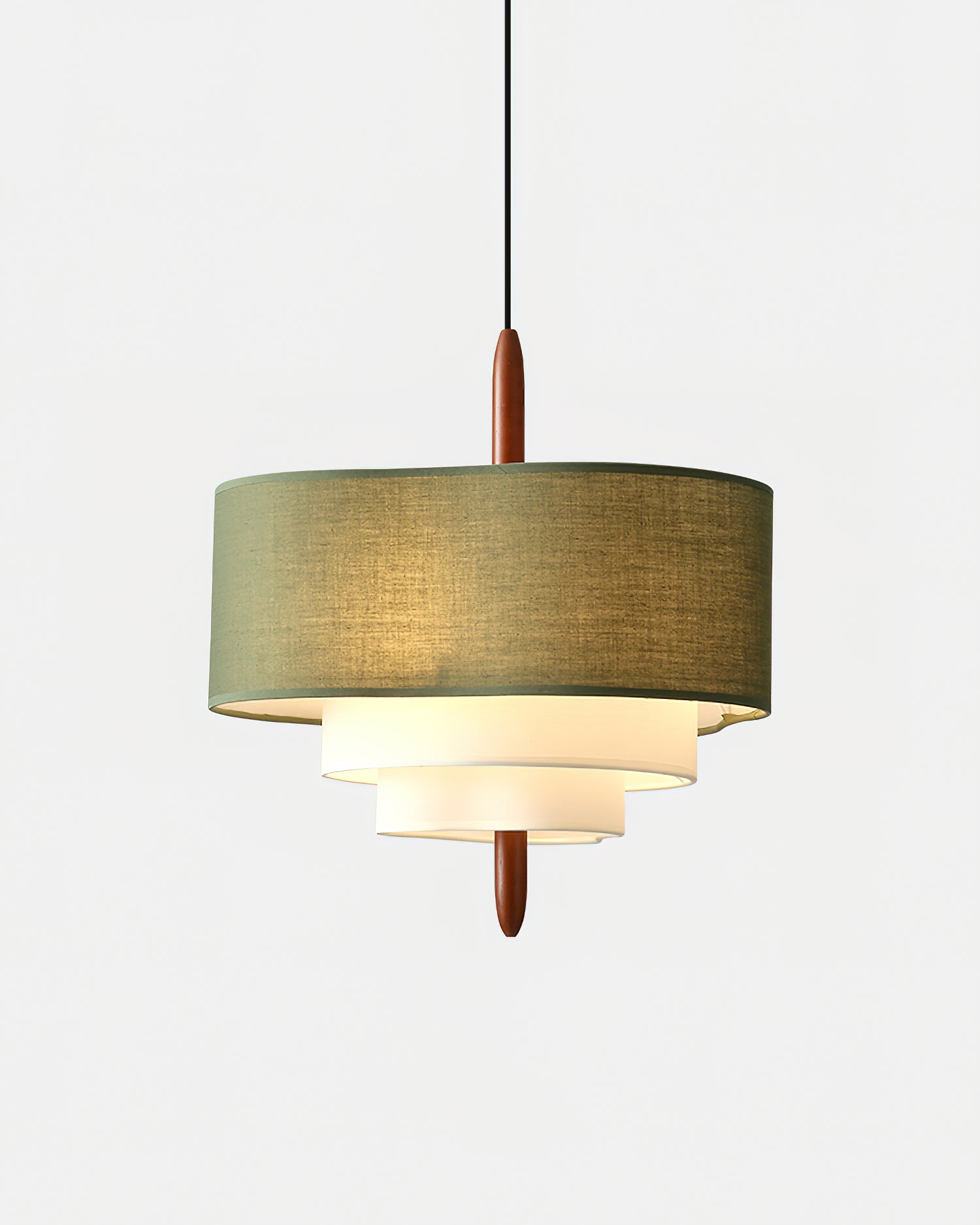 Raphia Layered Fabric Pendant Light