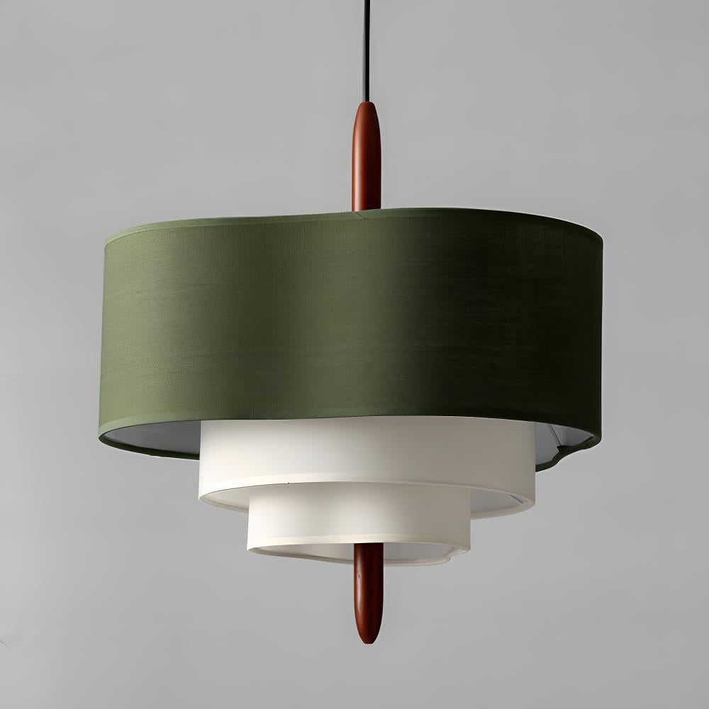 Raphia Layered Fabric Pendant Light