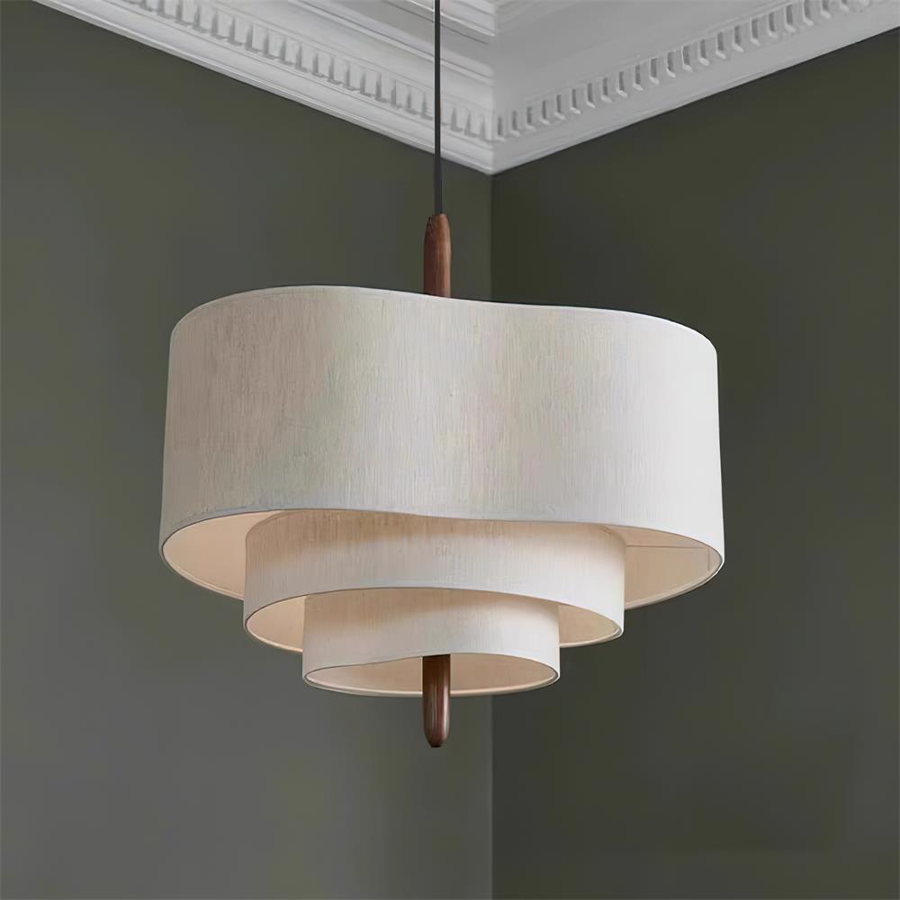 Raphia Layered Fabric Pendant Light