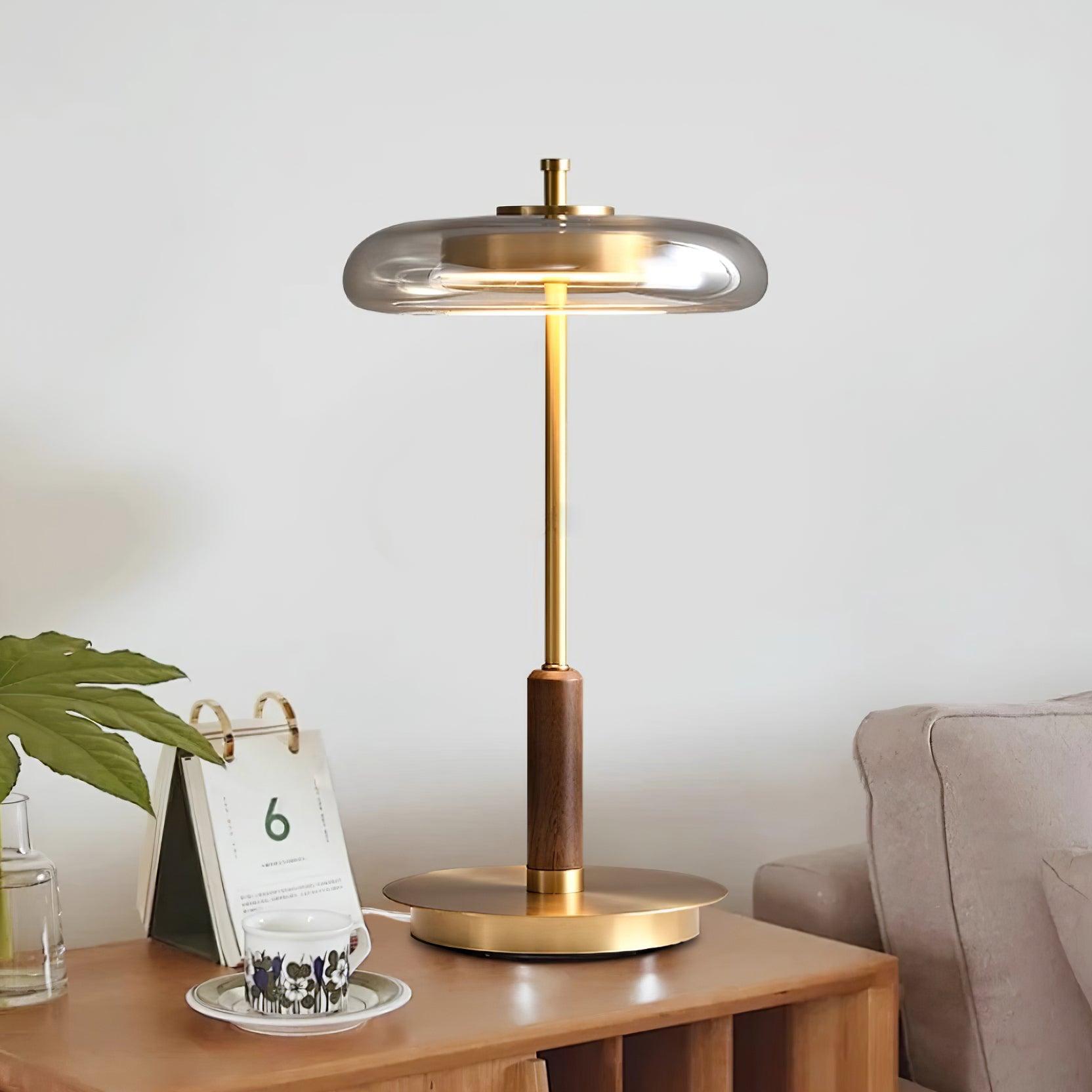Redondo Amber Glass Table Lamp