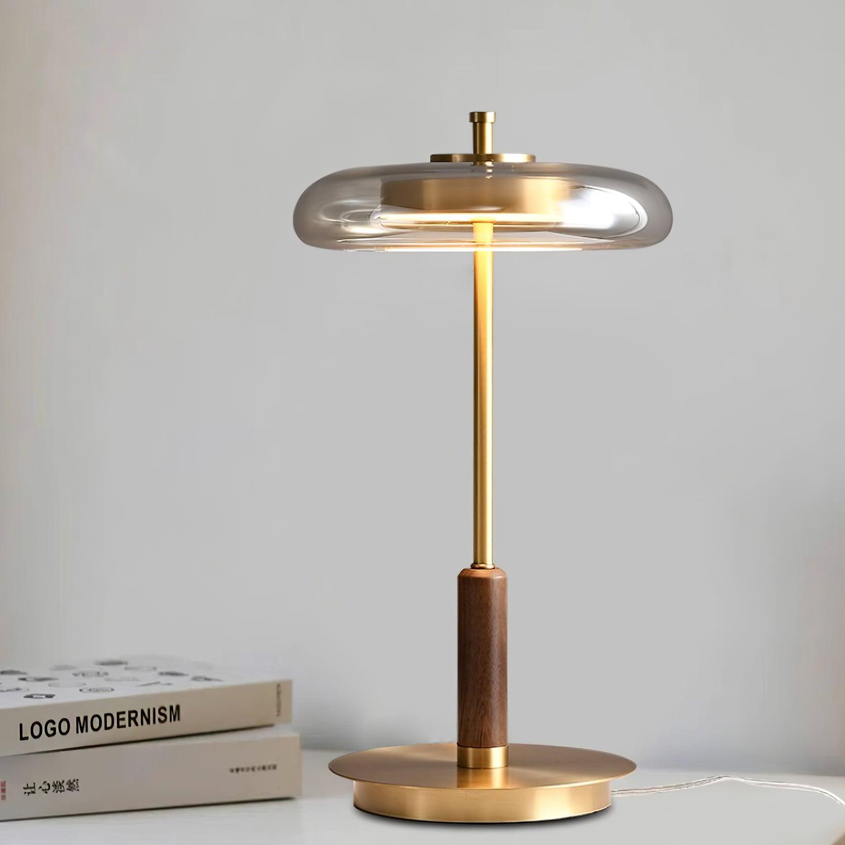 Redondo Amber Glass Table Lamp