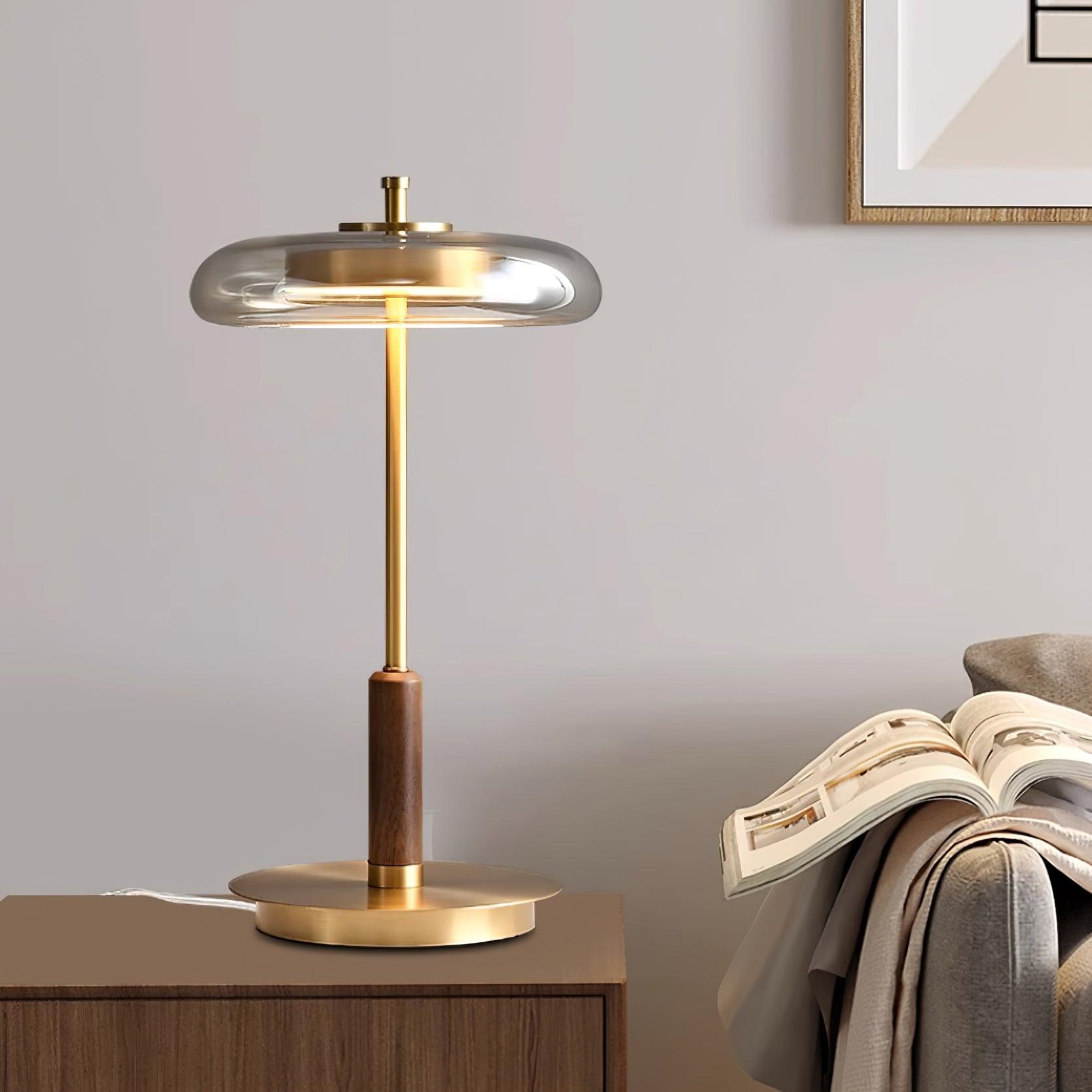 Redondo Amber Glass Table Lamp