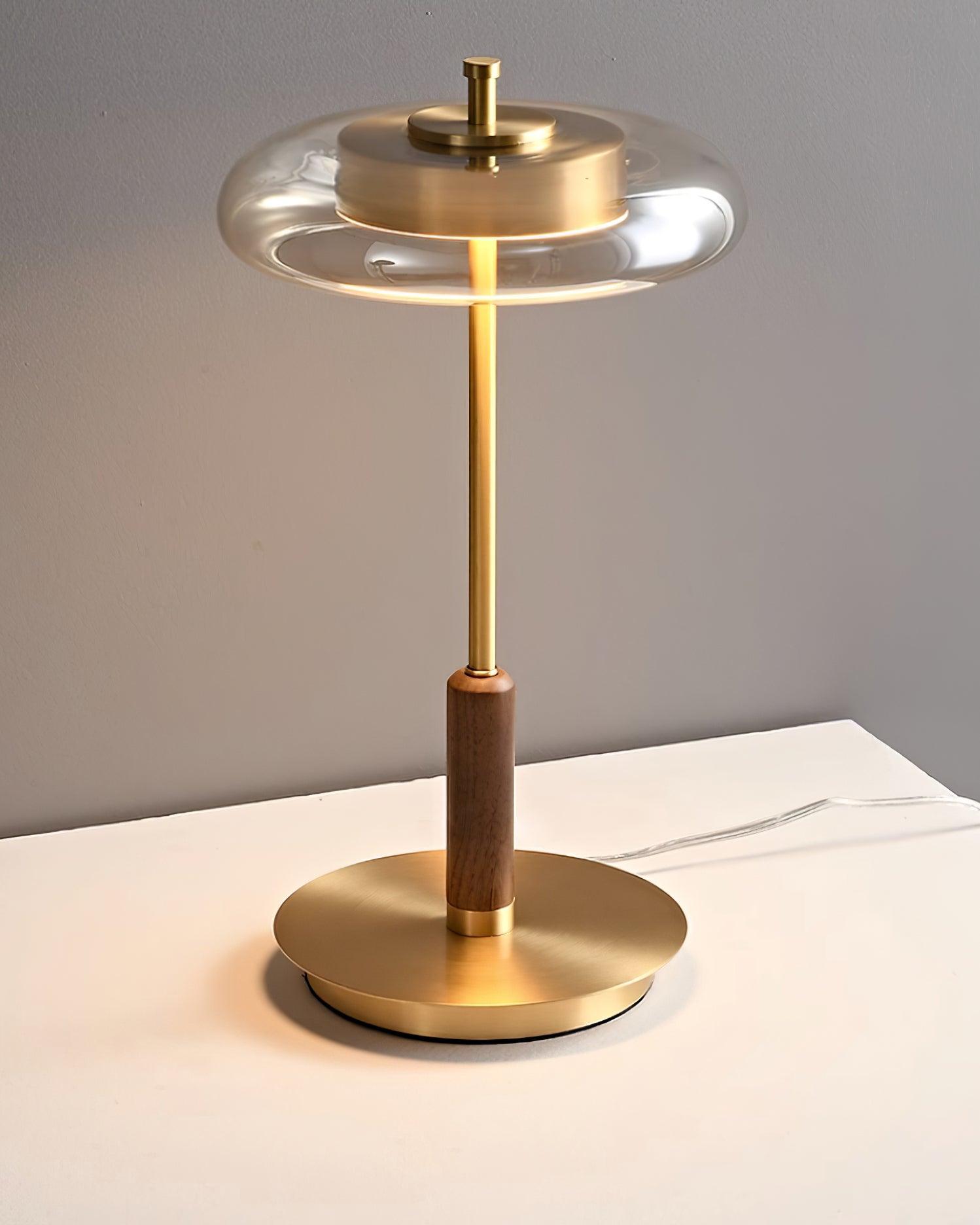 Redondo Amber Glass Table Lamp