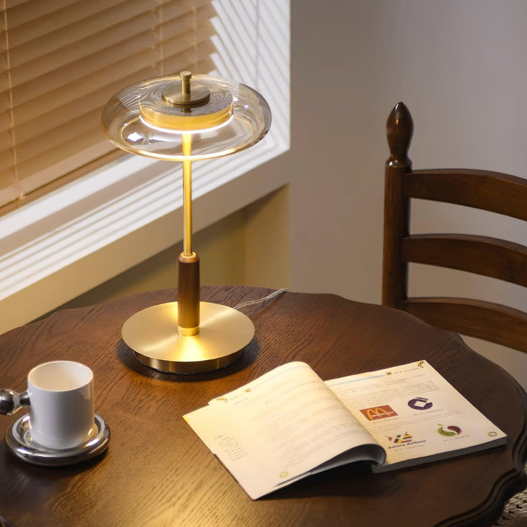 Redondo Amber Glass Table Lamp