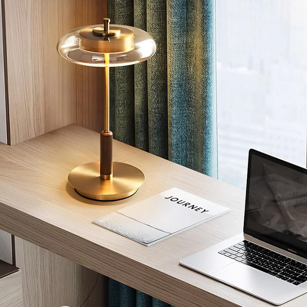 Redondo Amber Glass Table Lamp