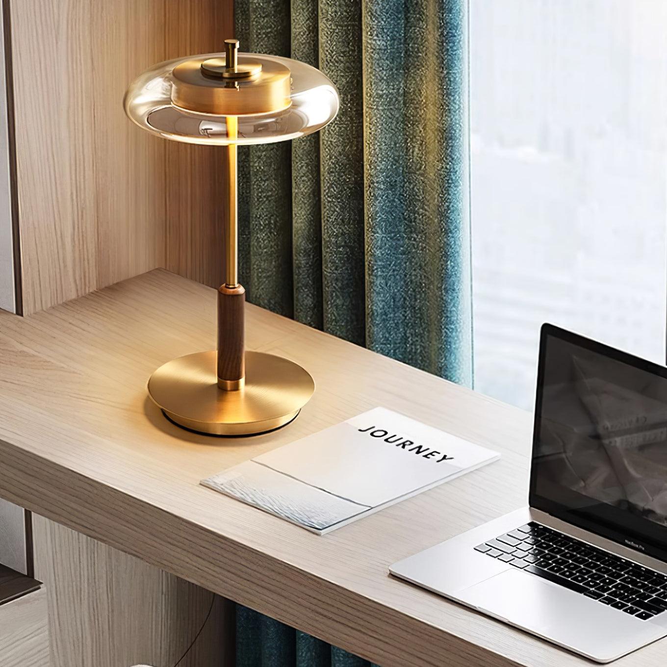 Redondo Amber Glass Table Lamp