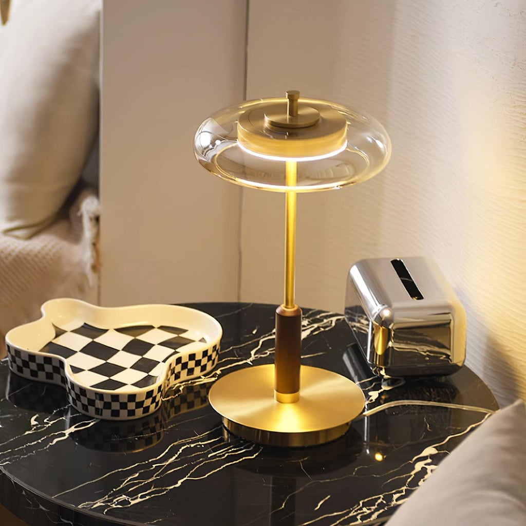 Redondo Amber Glass Table Lamp