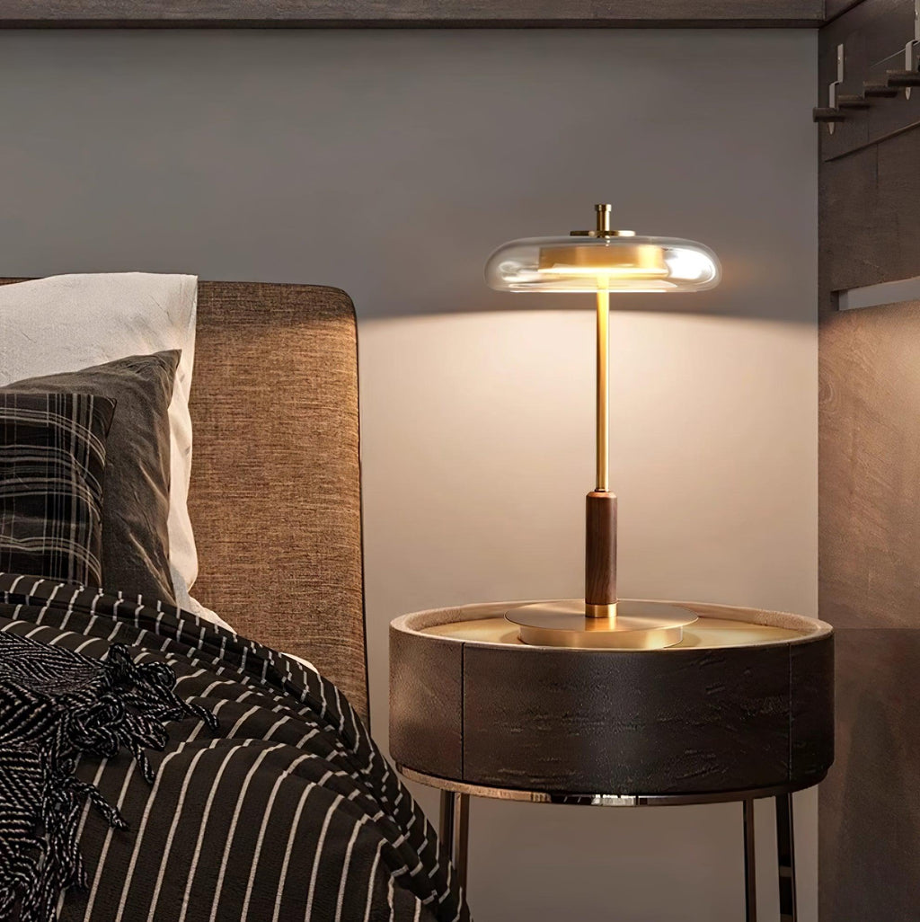 Redondo Amber Glass Table Lamp