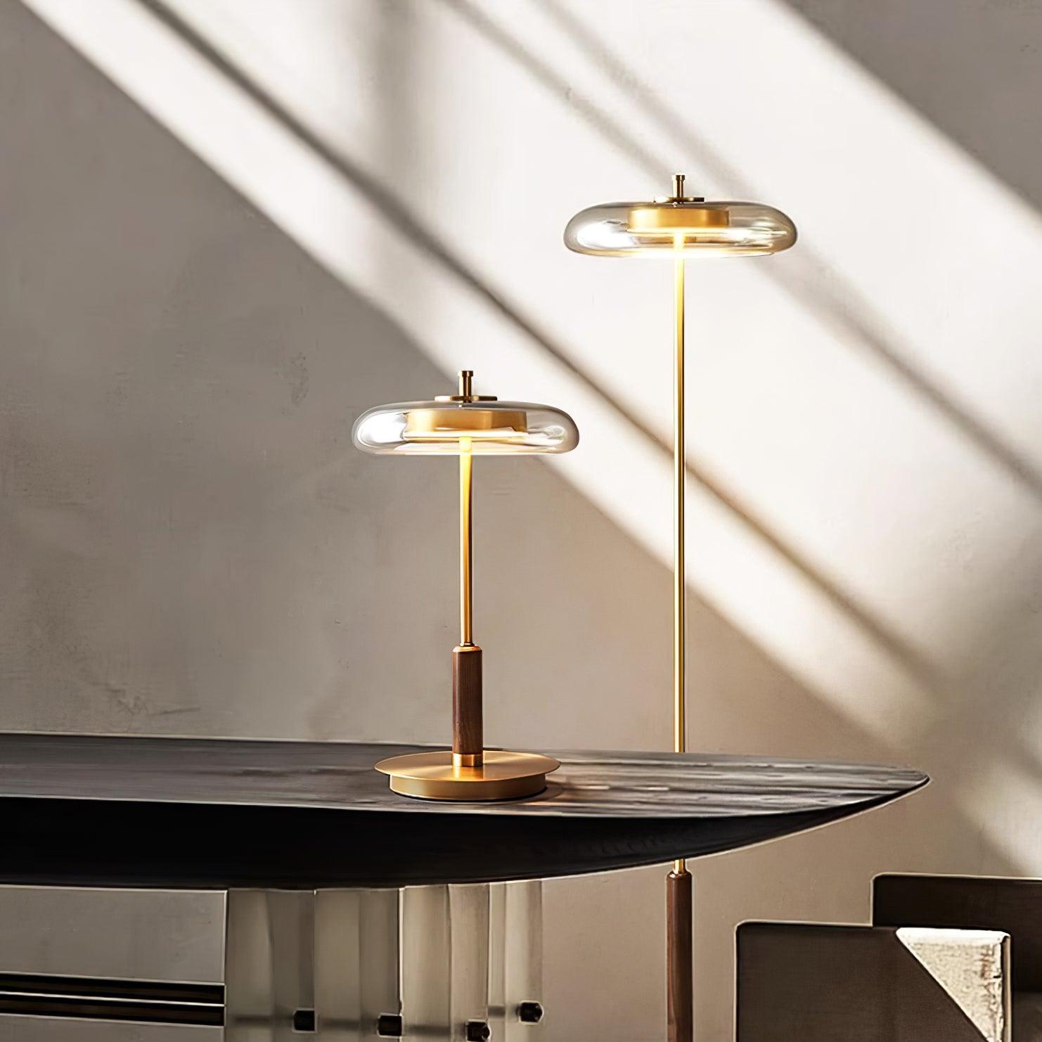 Redondo Amber Glass Table Lamp