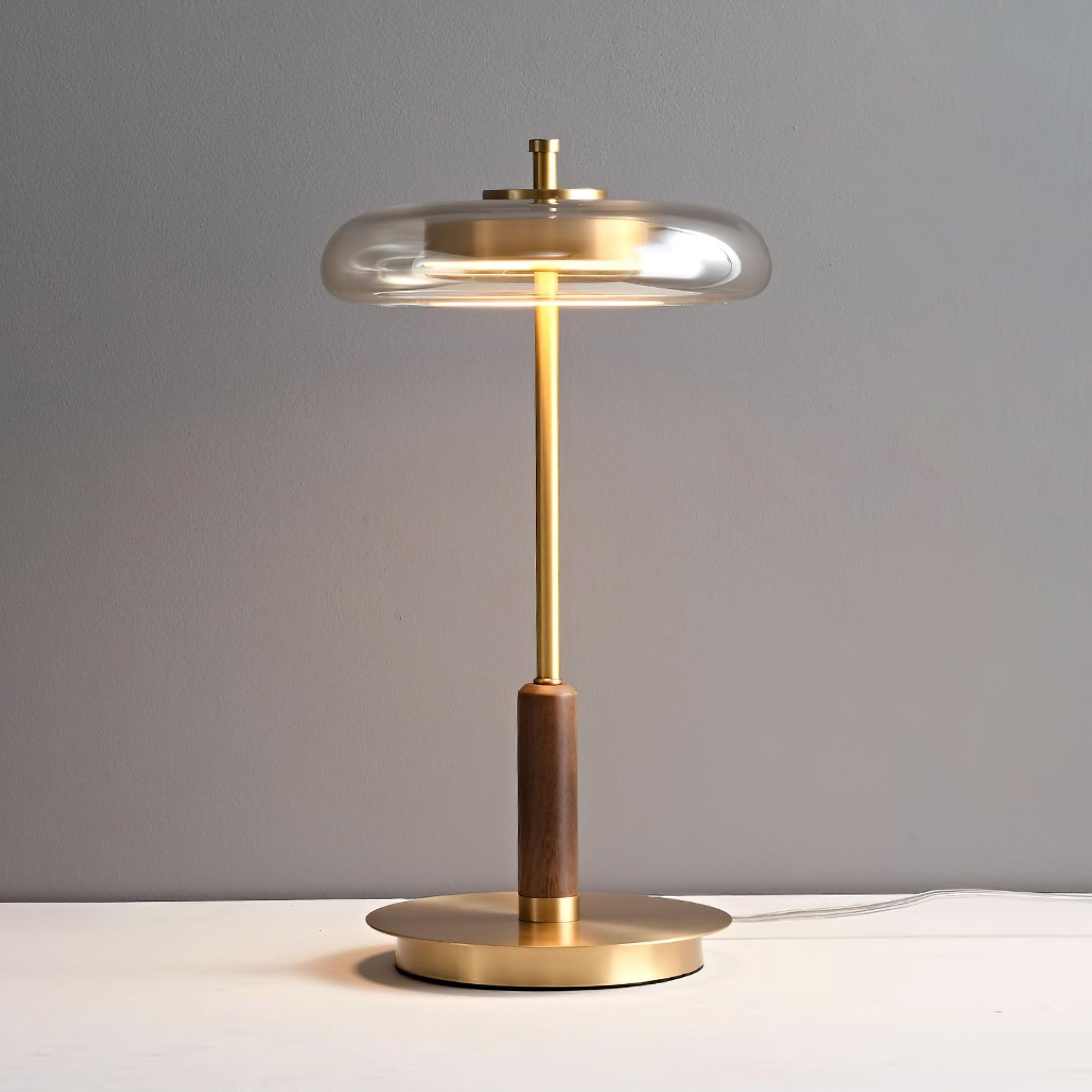 Redondo Amber Glass Table Lamp
