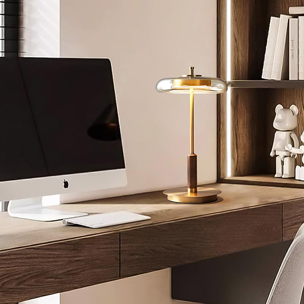 Redondo Amber Glass Table Lamp