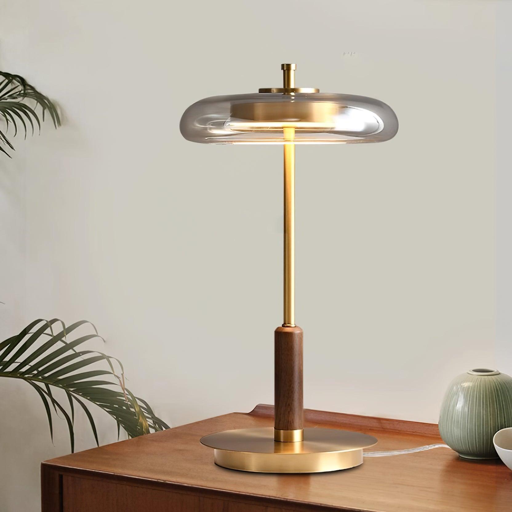 Redondo Amber Glass Table Lamp
