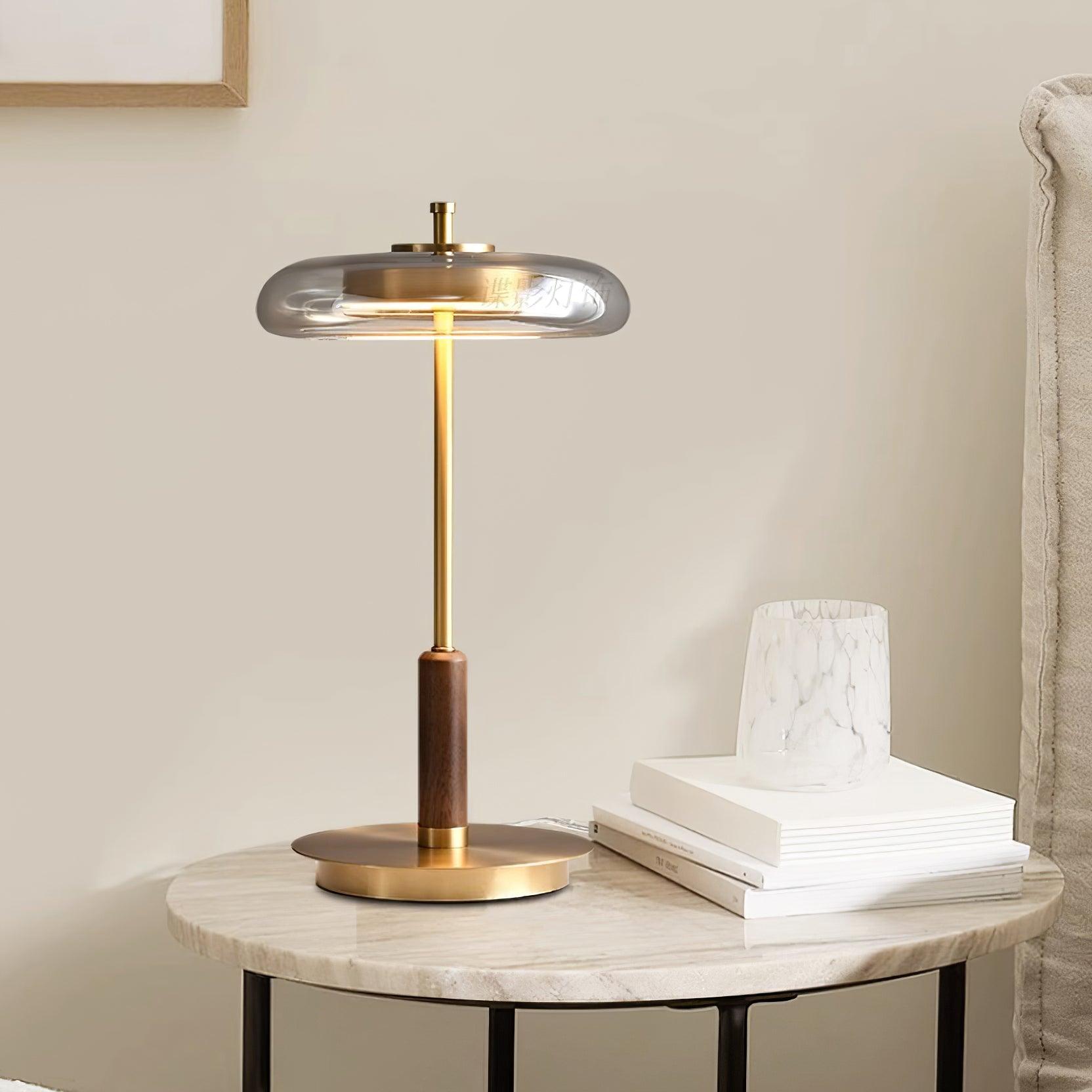 Redondo Amber Glass Table Lamp