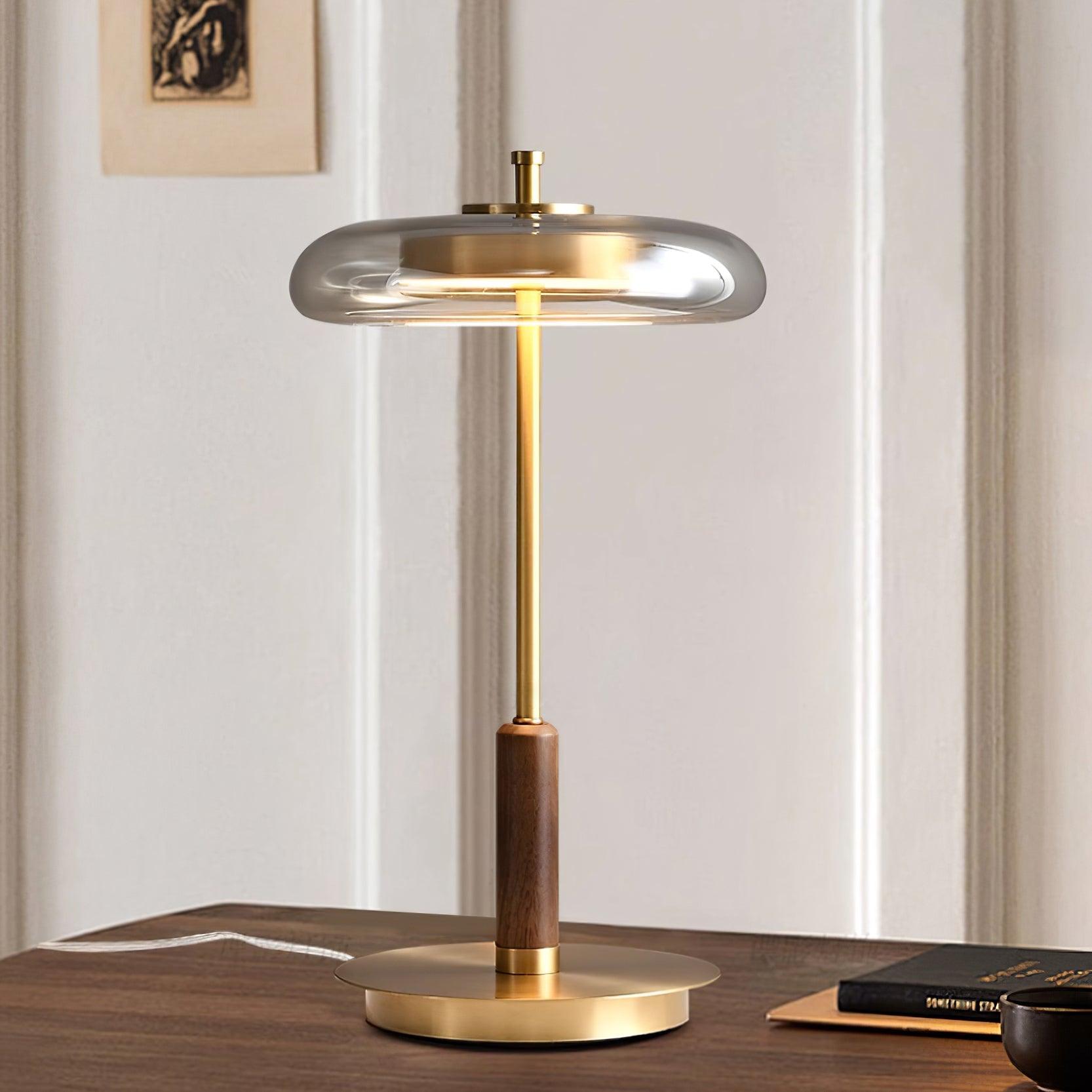 Redondo Amber Glass Table Lamp