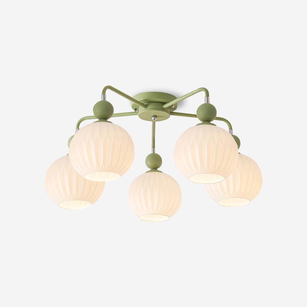 Renee Multi- Light Ribbed Glass Chandelier